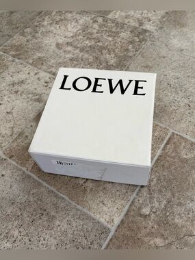 Loewe White Logo Storage Box - Cream & Black Accents